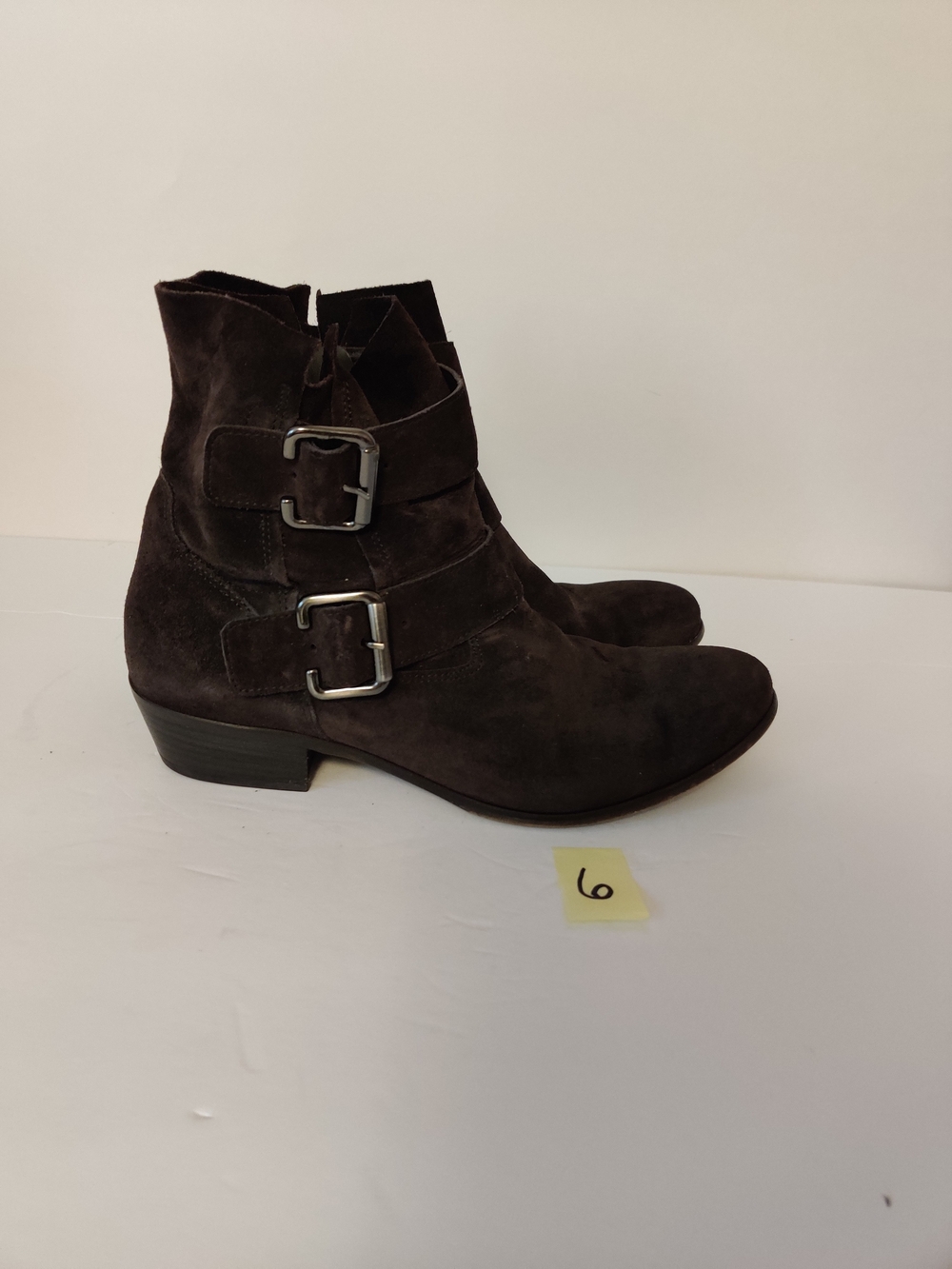 Paul Green Dark Brown Suede Buckle Ankle Boots 9